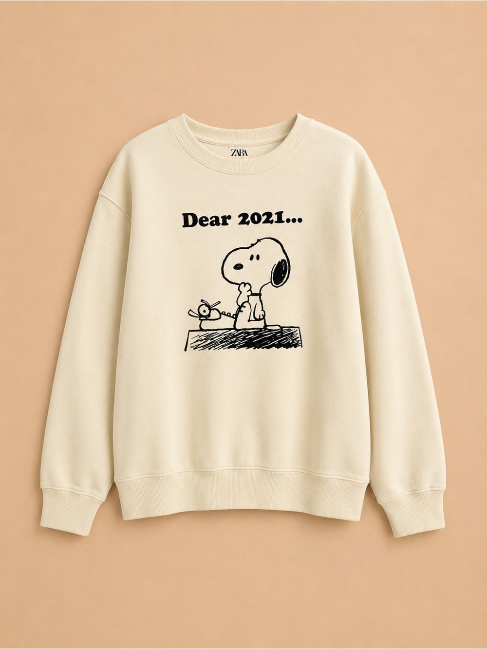 Zara Cream Peanuts Graphic Sweatshirt